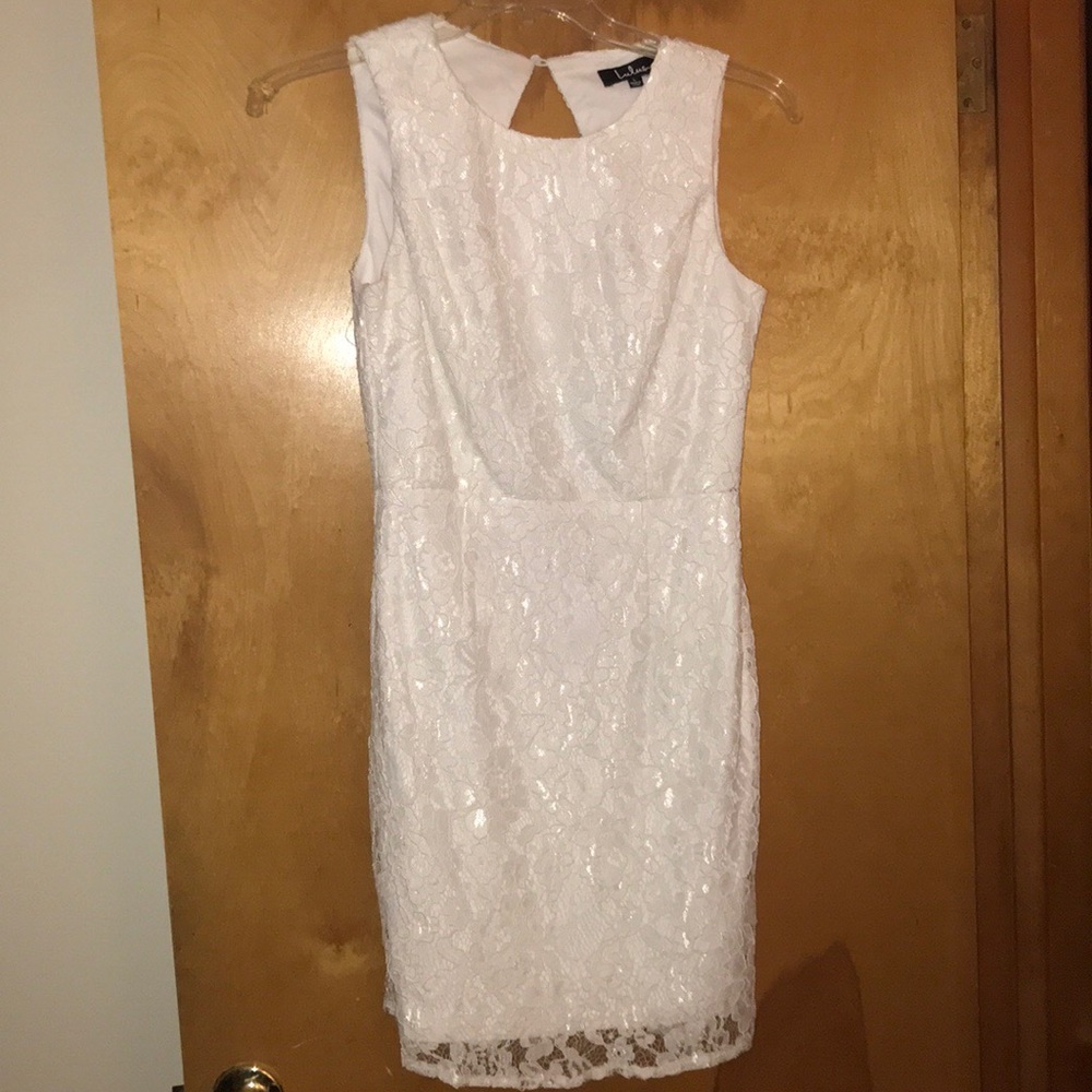 Lulus white lace dress